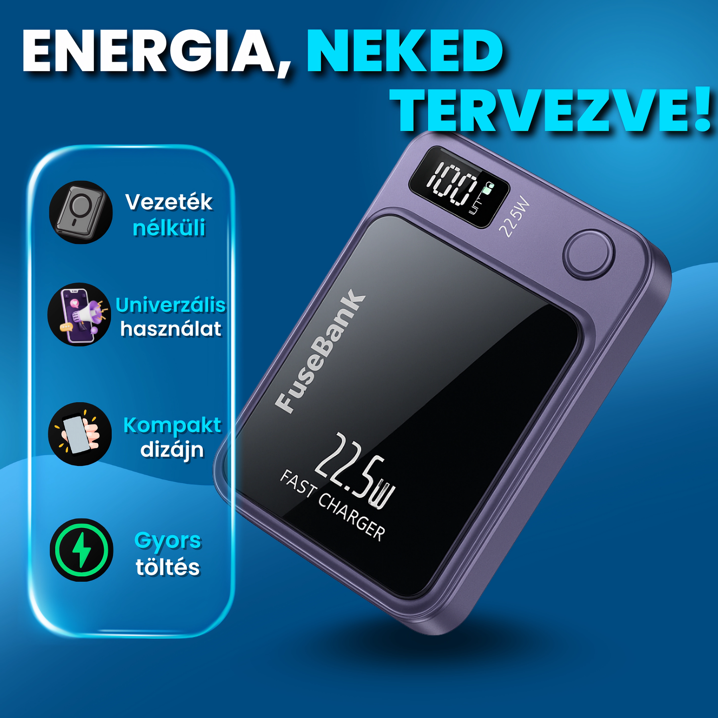 FuseBank™ - mágneses vezeték nélküli töltő 10.000mAh